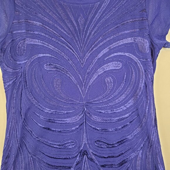 INC International Concepts Royal Blue Embroidered Top L - Picture 3 of 4